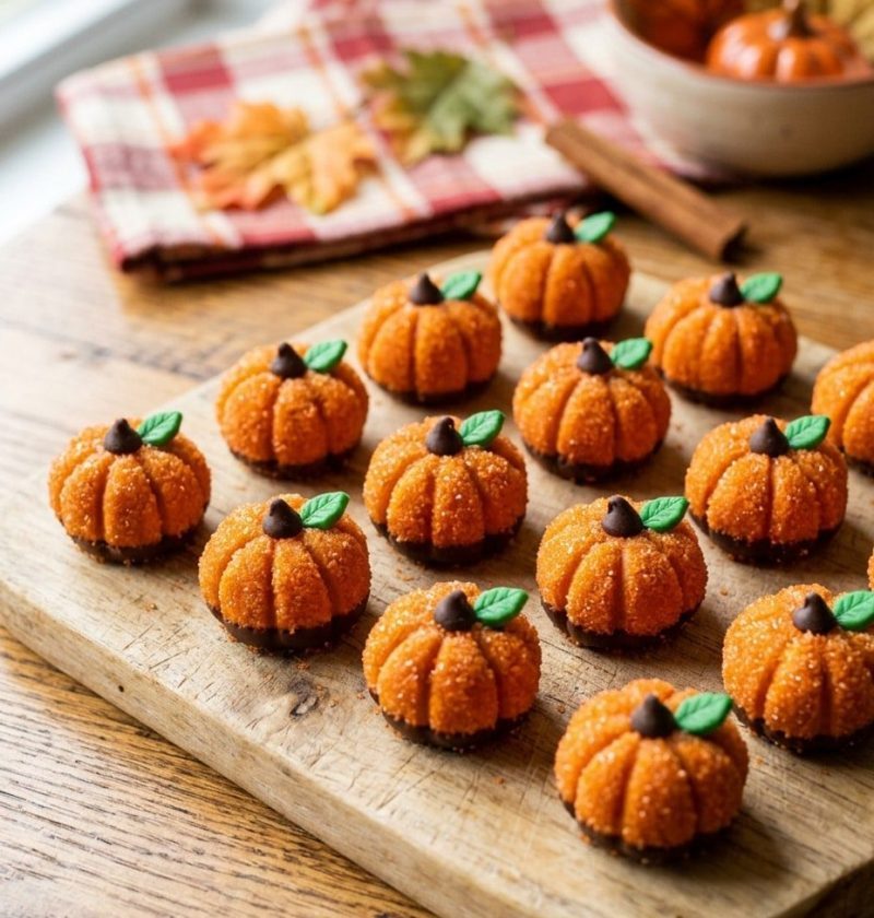 Pumpkin pie cheesecake truffles