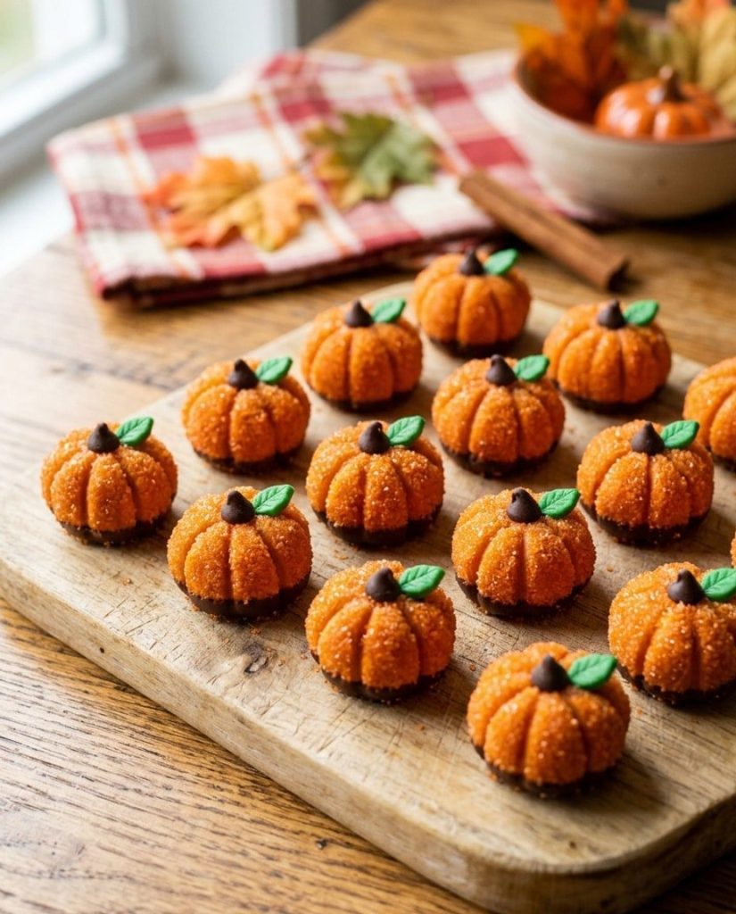 Pumpkin pie cheesecake truffles
