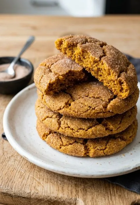 Soft pumpkin snickerdoodles