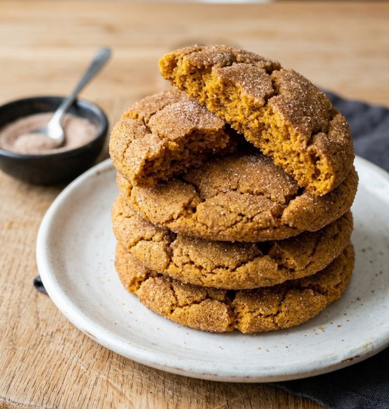 Soft pumpkin snickerdoodles