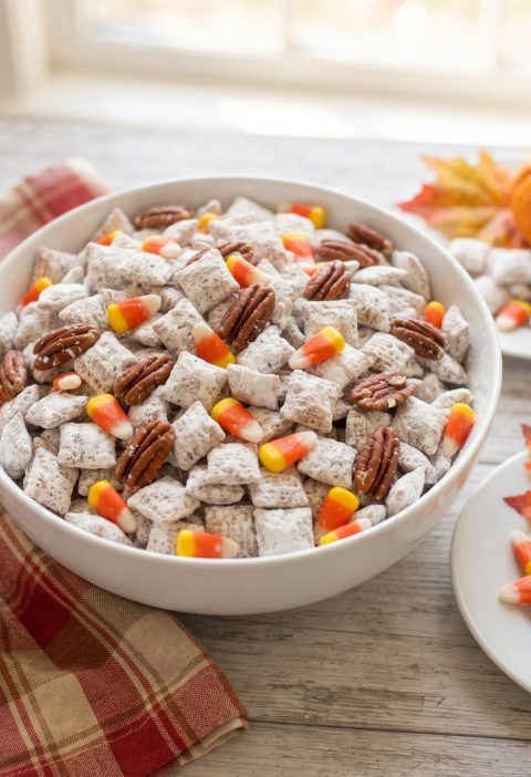 Pumpkin spice puppy chow