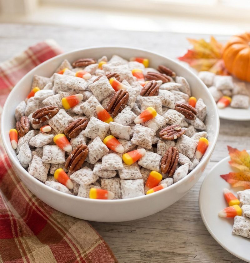 Pumpkin spice puppy chow