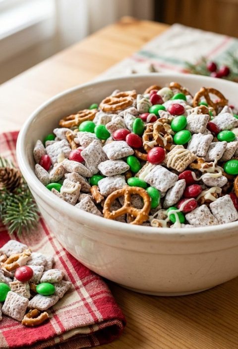 Reindeer chow Christmas puppy chow