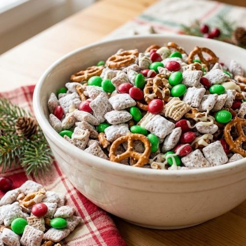Reindeer chow Christmas puppy chow