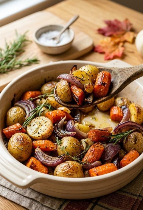 Roast Carrots, Potatoes and Onions