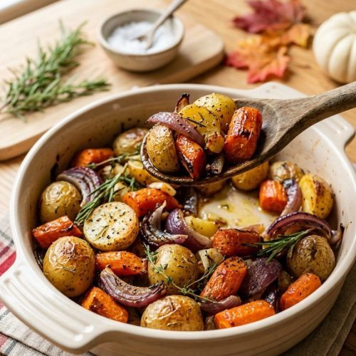 Roast Carrots, Potatoes and Onions