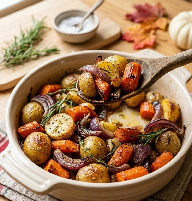 Roast Carrots, Potatoes and Onions