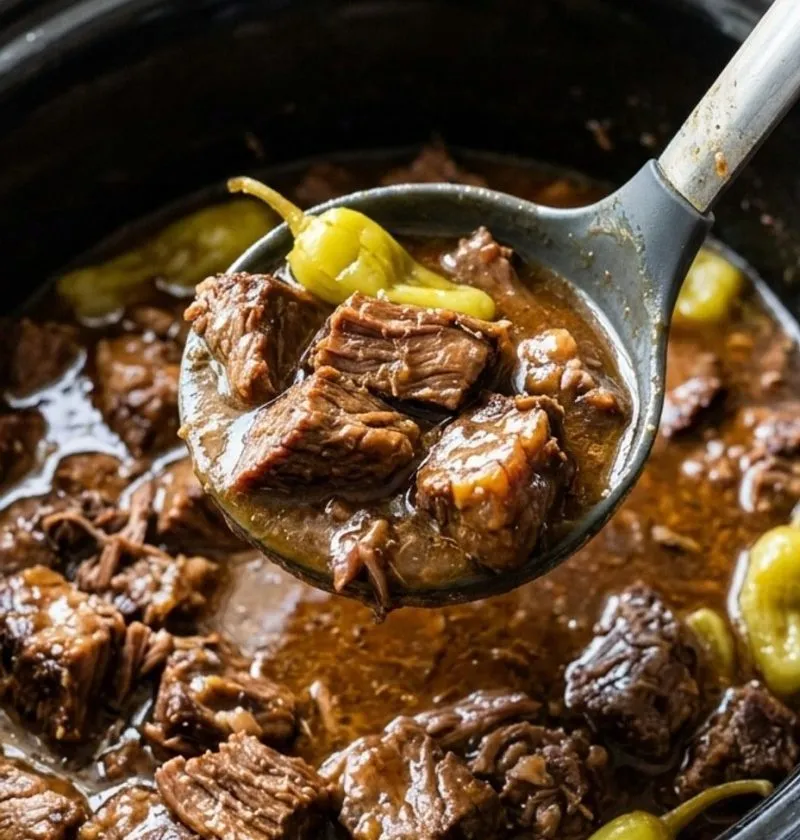 Slow cooker Mississippi steak bites