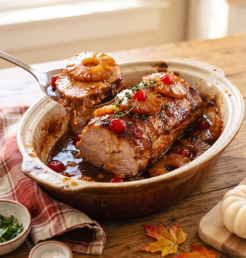 Slow Cooker Pineapple Pork Loin