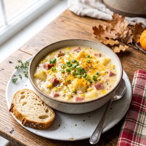 Slow cooker potato ham chowder