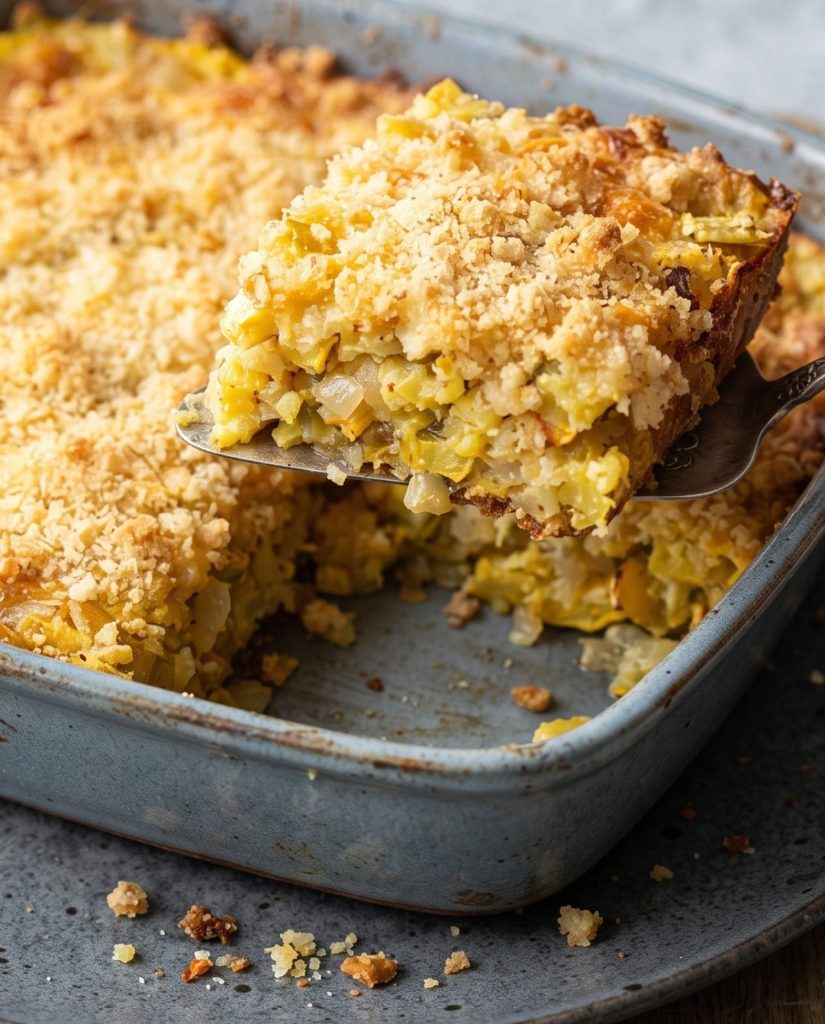A squash casserole slice
