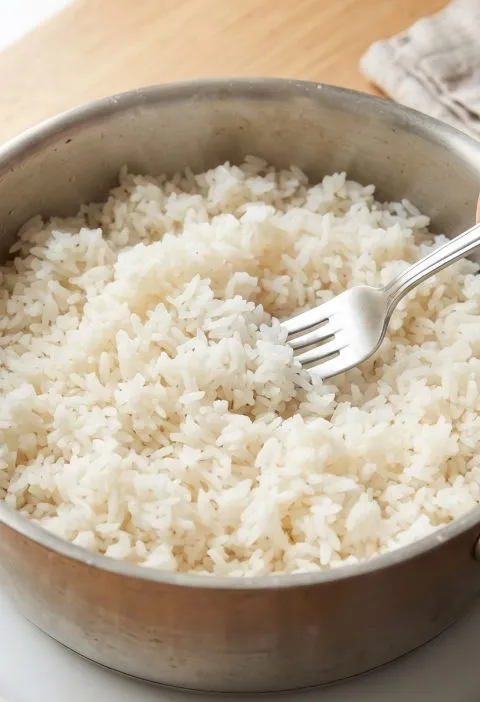 Fluffy white rice