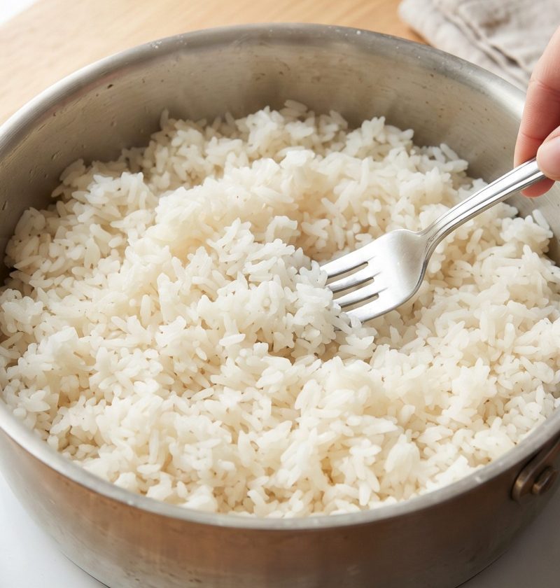 Fluffy white rice