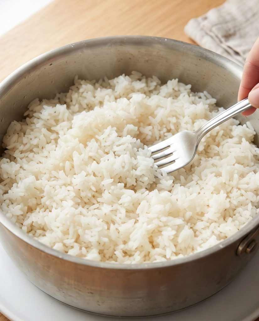 Fluffy white rice